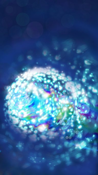 Pintura digital creada en iPad Pro con Apple Pencil durante estado meditativo. Impresión giclée sobre Canvas