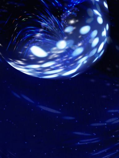 Pulso abisal | Abyssal Pulse (120 × 90 cm) Pleione | Susana Mazzarino — Medusas de luz, pintura digital contemporánea