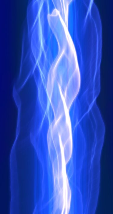 Luz azul en movimiento, creando un efecto de destellos y ondas.