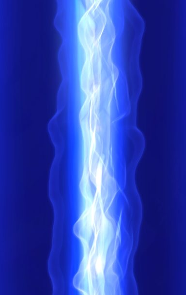 Rayo de luz azul en un fondo oscuro, con un efecto brillante y ondulado.