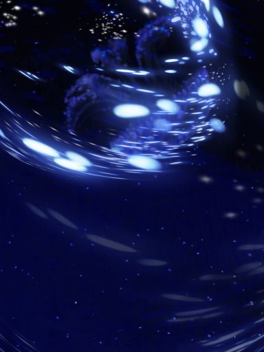 Movimiento estelar | Stellar Motion (120 × 90 cm) Pleione | Susana Mazzarino — Medusas de luz, pintura digital contemporánea