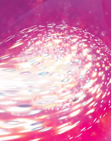 CONVERGENCIA MAGENTA | Magenta Convergence Fondo con destellos brillantes sobre un degradado morado suave.